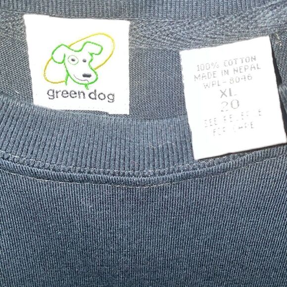 Green dog black T shirt - Picture 8 of 8